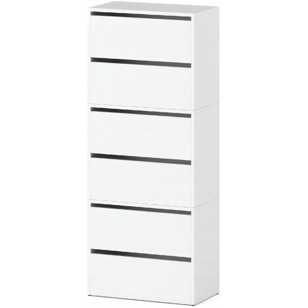 Meuble à Chaussures Étroit Blanc Mat 60x36x150cm - Étagère Rangement Entrée