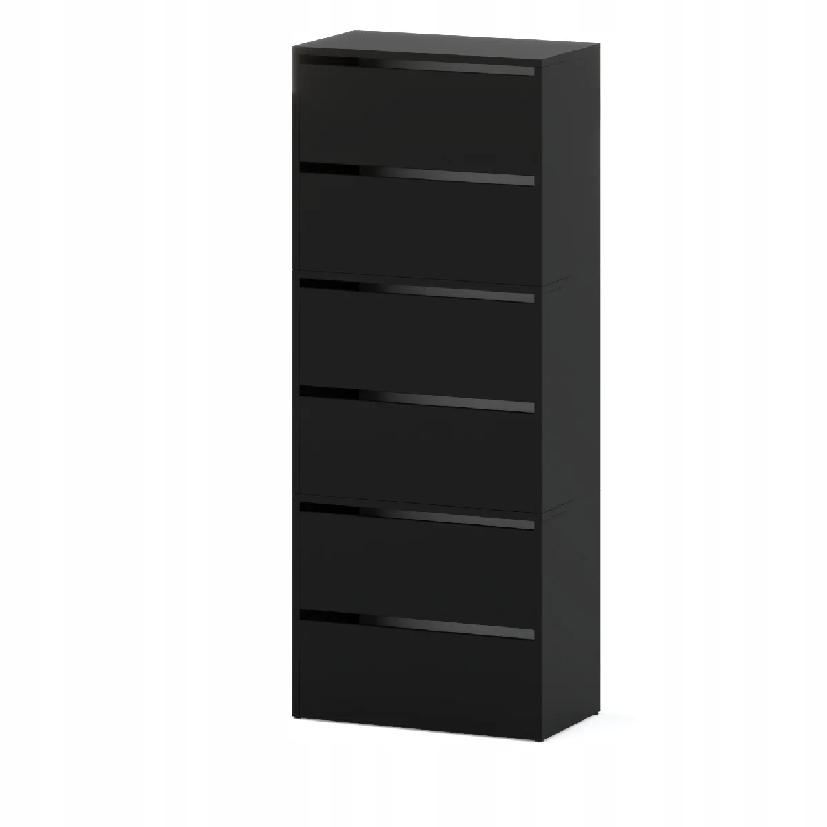 Meuble à Chaussures Étroit Noir 60x36x150cm - Étagère Rangement Entrée