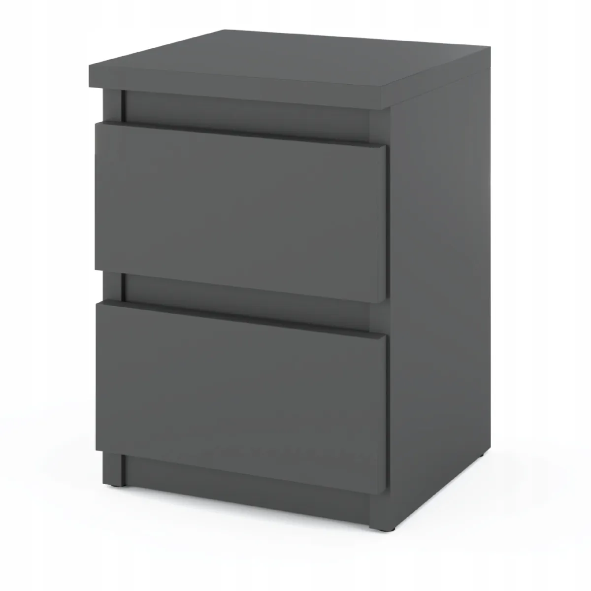 Table de chevet Gris 30x30x42CM 2 tirrois -meuble de nuit pour chambre à coucher loft
