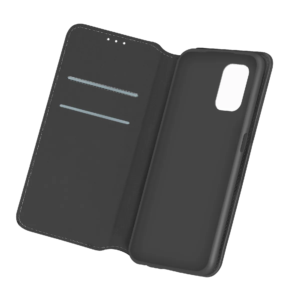 Housse Pour Xiaomi Redmi Note 10 / Note 10s Porte-cartes Fonction Support Vidéo Noir