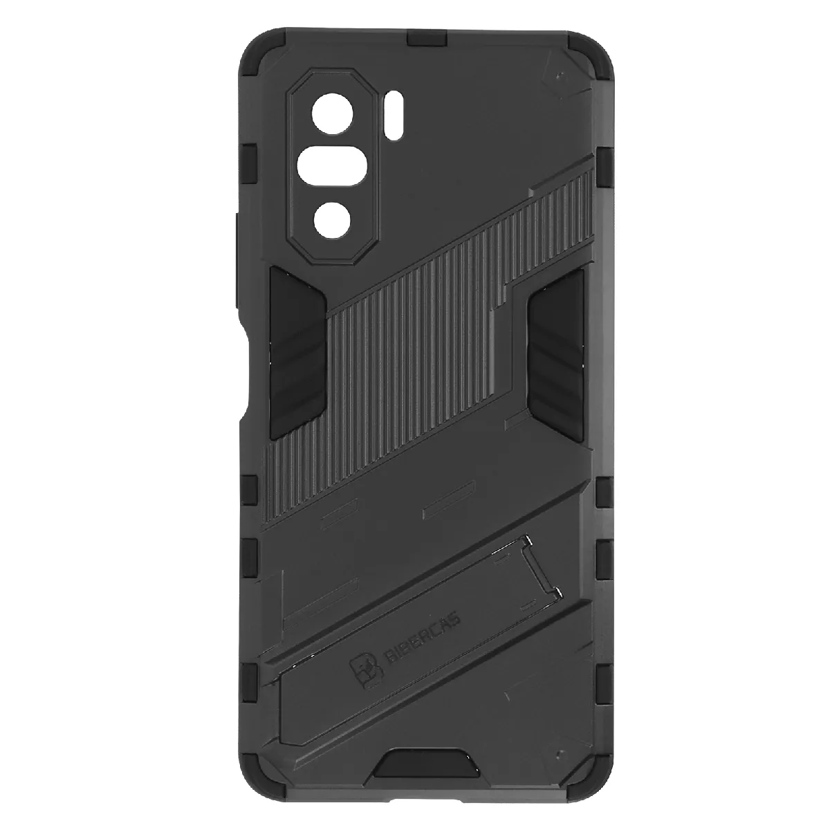 Coque Pour Xiaomi Poco F3/mi 11i Antichoc Béquille Collection Kickstand Ii Noir