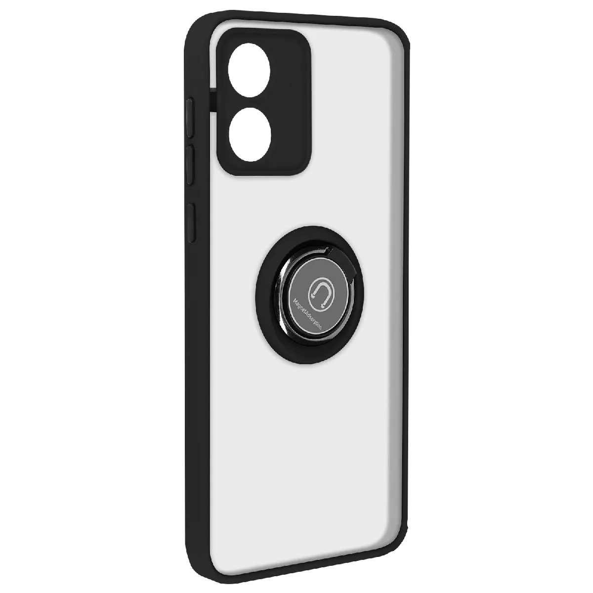 Coque Pour Motorola Moto E13 Bague Support Vidéo Noir