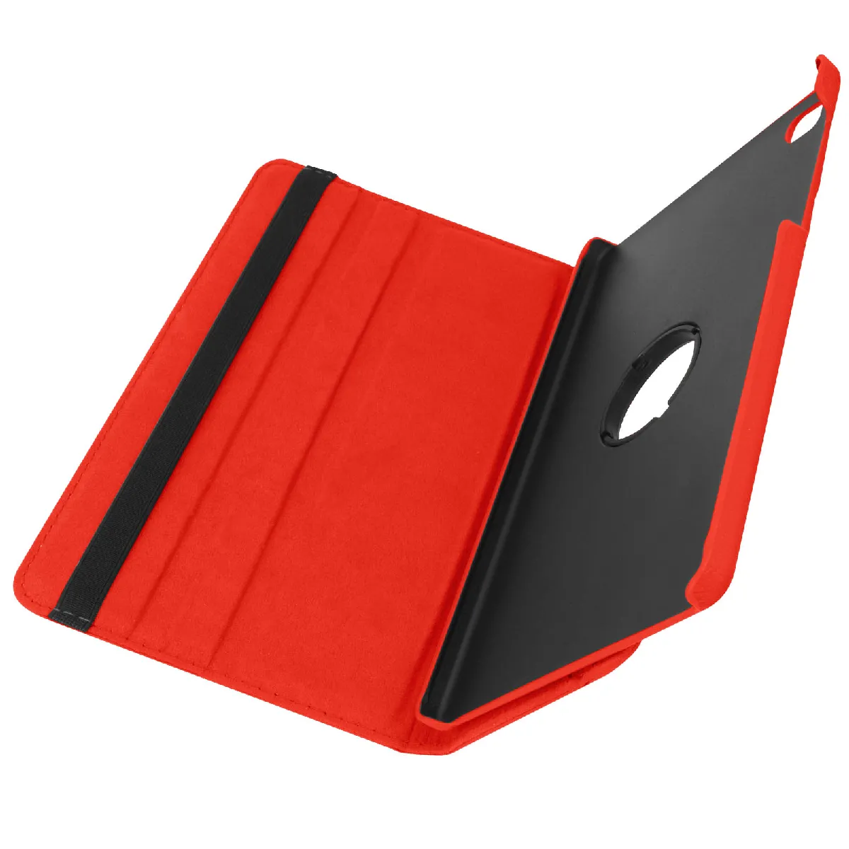 Housse Rotative Avizar Pour Samsung Tab A7 Lite 360° Rouge Simili Cuir