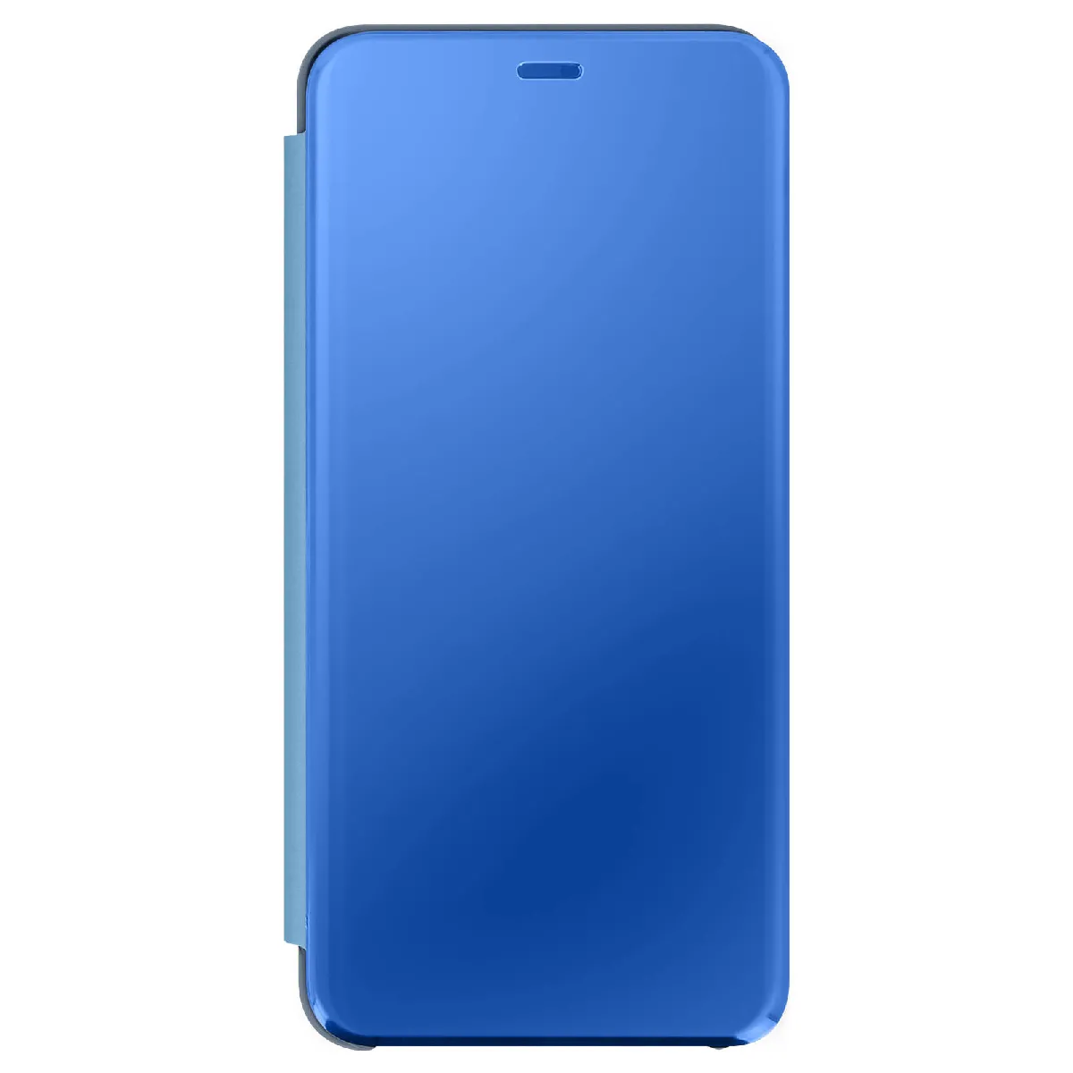 Avizar Housse pour Oppo Find X3 Lite Clapet translucide Miroir Support Vidéo Bleu