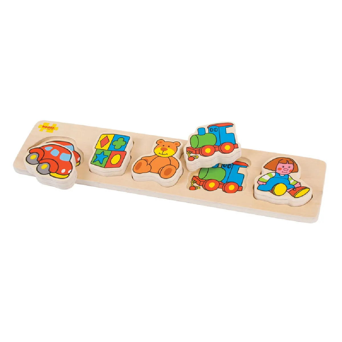 Bigjigs Toys, Puzzle De Jouets À Soulever Et À Assortir, Adapté Aux ges Dès 12 Mois