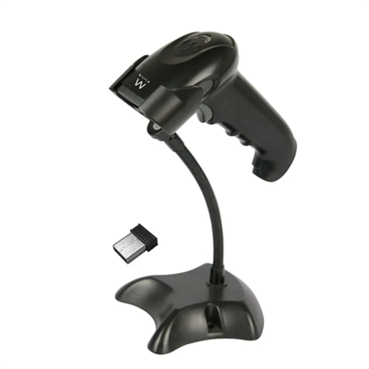 Lecteur Code-barres Sans Fil 1d/2d Ewent Ew3431 Noir Support