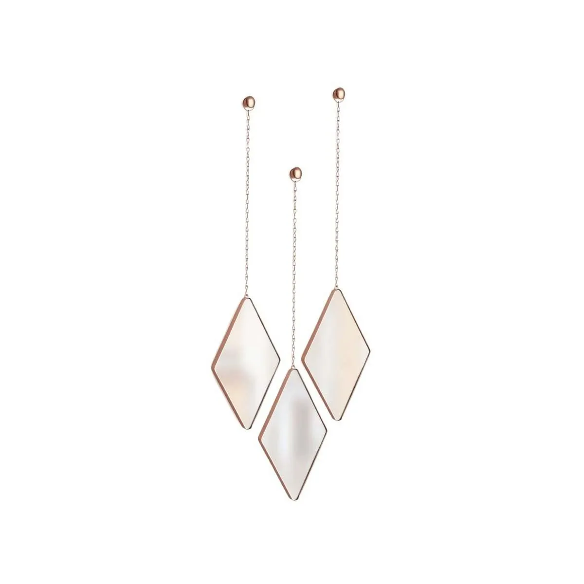 Miroir design suspendu Dima (Lot de 3) Cuivre