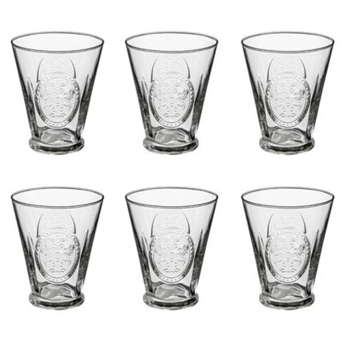 Lot De 6 Gobelets Bas "carmela" 34 Cl Transparent - Sg Secret De Gourmet