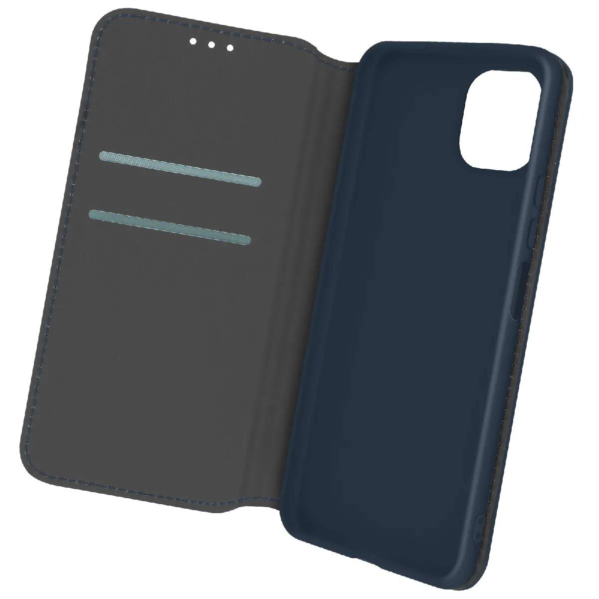 Housse Pour Samsung Galaxy A22 5g Portefeuille Fonction Support Vidéo Bleu Nuit