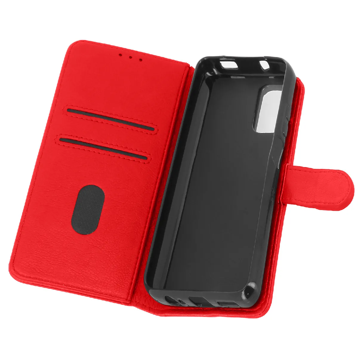 Étui Pour Xiaomi Redmi Note 10 / 10s Protection Porte-carte Fonction Support Rouge