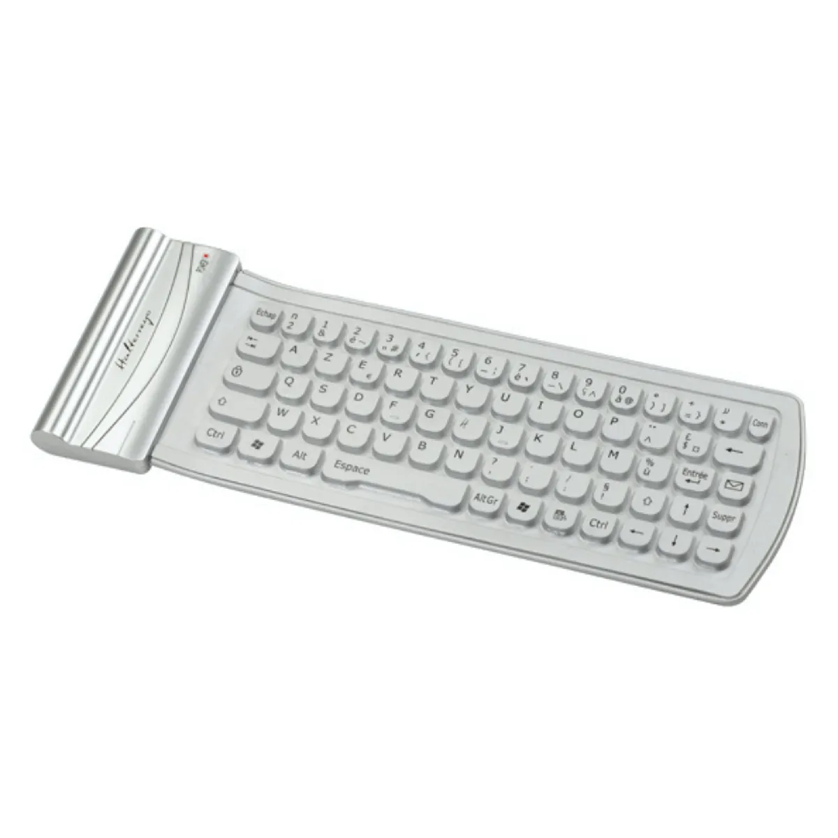 Mini Clavier Halterrego Bluetooth 27,7x9,8x1,6 Cm Silver Silicone