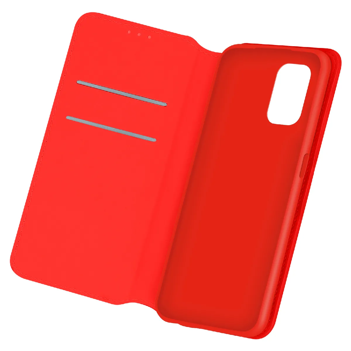 Housse Pour Xiaomi Redmi Note 10 / Note 10s Porte-cartes Support Vidéo Rouge