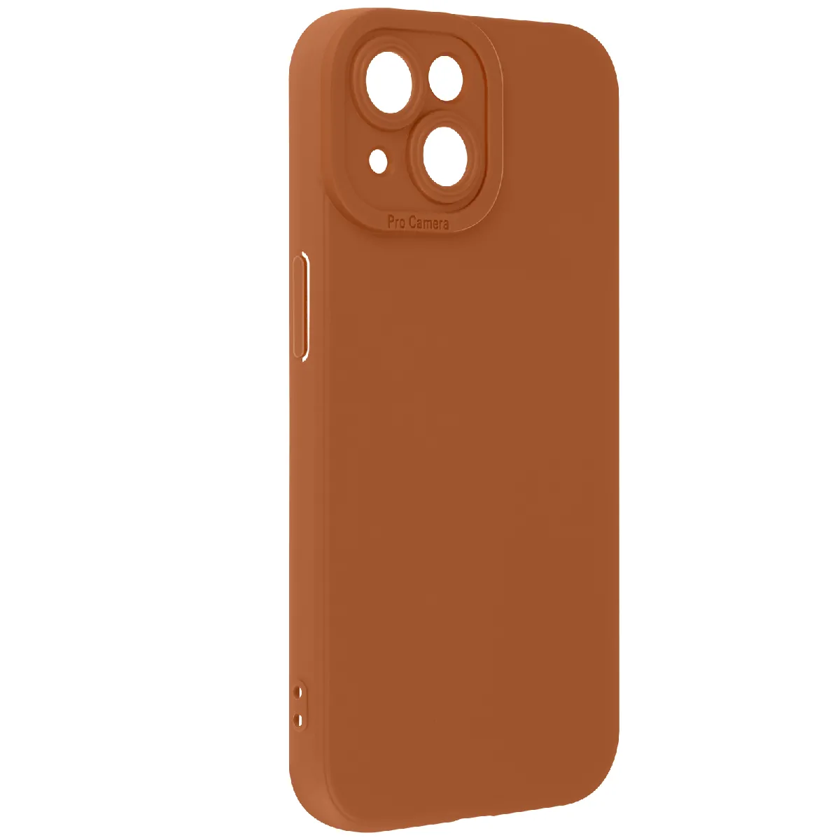 Coque Pour Iphone 15 Plus Silicone Mat Protection Caméra Marron Clair