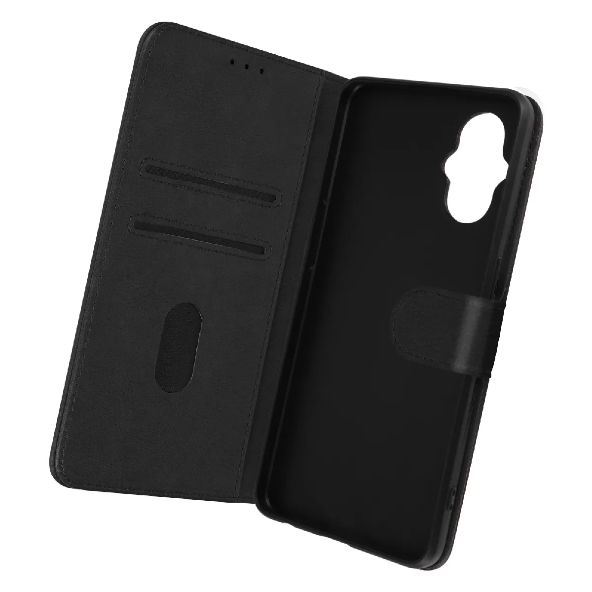 Housse Pour Oppo Reno 8 Lite 5g Clapet Portefeuille Fonction Support Vidéo Noir
