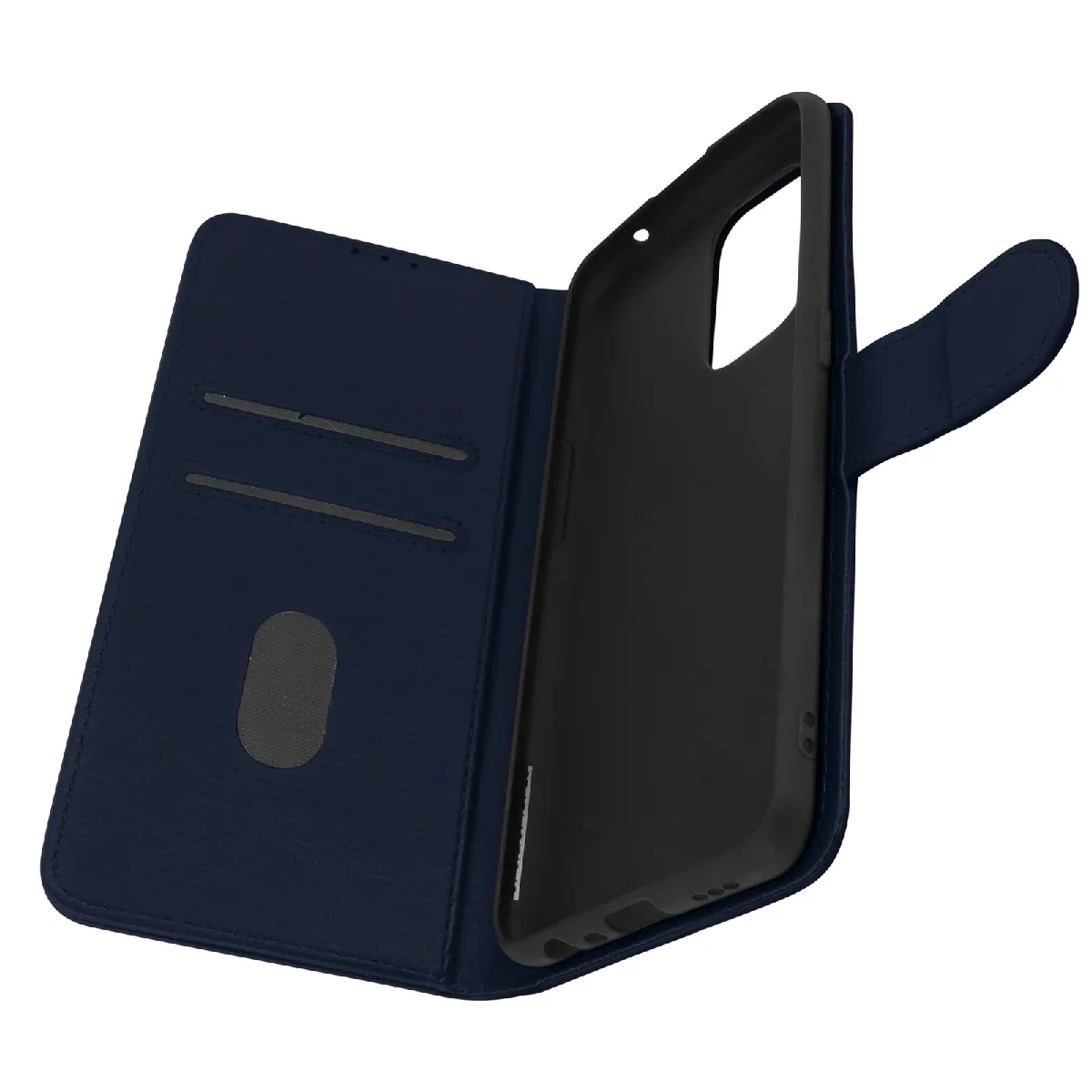 Avizar Étui pour Oppo A94 5G Clapet Portefeuille Fonction Support Vidéo Bleu nuit