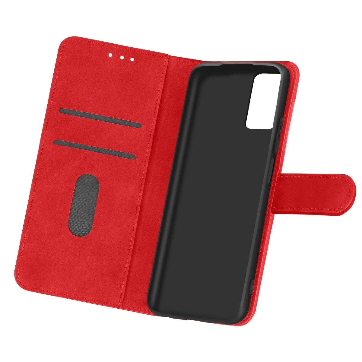 Étui Pour Samsung Galaxy A32 Clapet Portefeuille Fonction Support Vidéo Rouge
