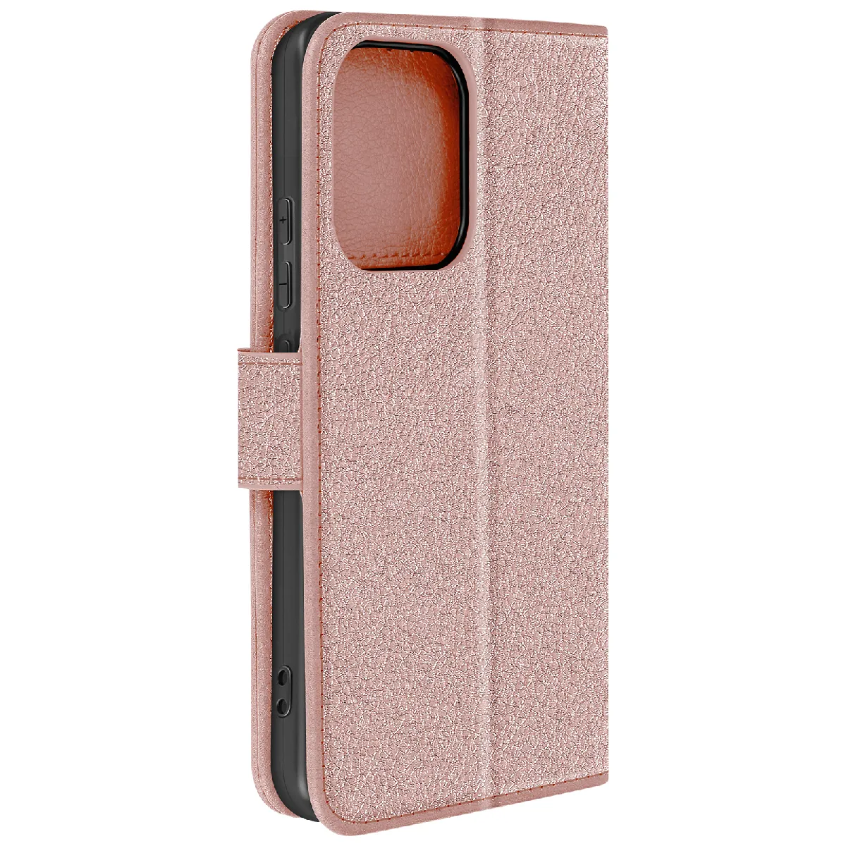 Étui Pour Xiaomi Redmi Note 13 4g Portefeuille Et Support Vidéo Rose Champagne
