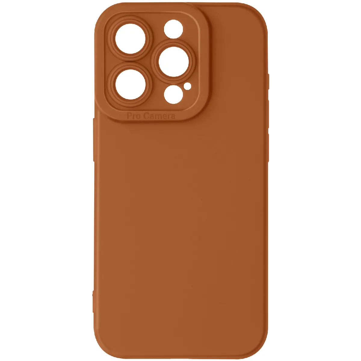 Coque Pour Iphone 15 Pro Silicone Mat Protection Caméra Marron Clair