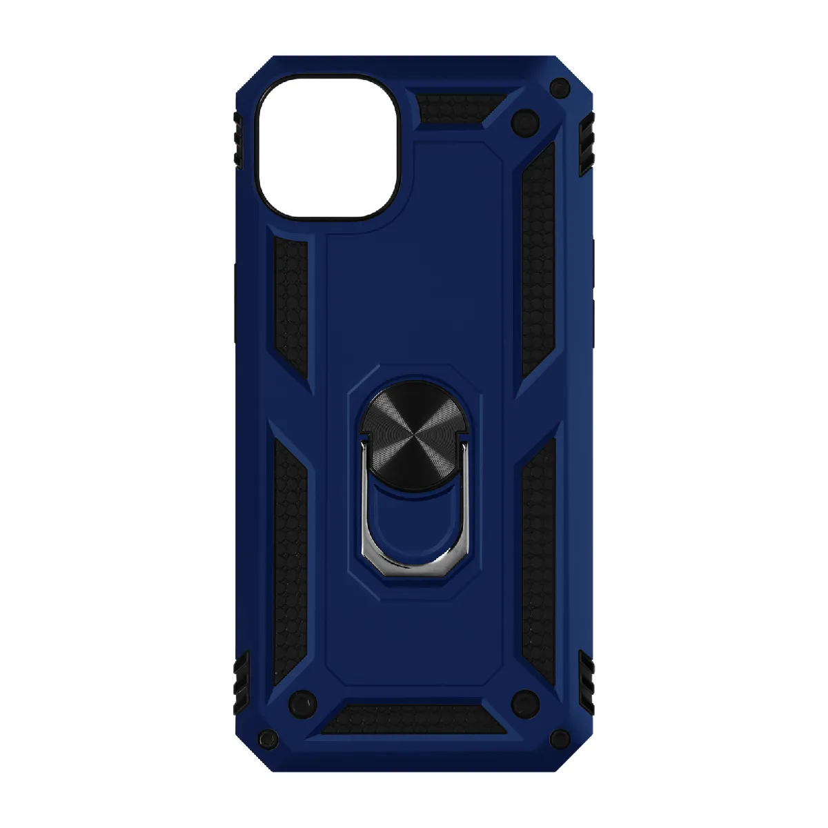 Coque Pour Iphone 14 Plus Hybride Bague De Maintien Support Vidéo Bleu Nuit