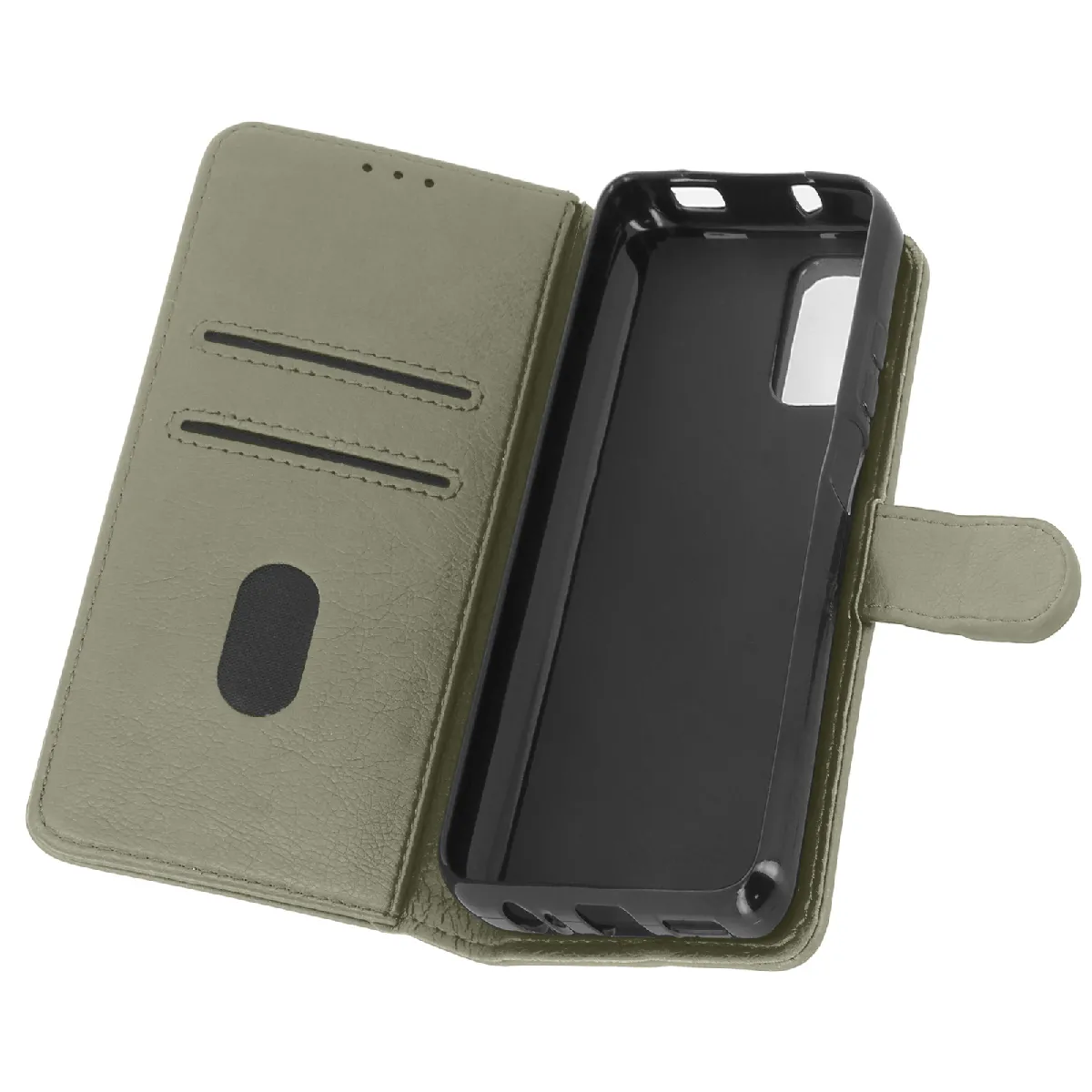 Étui Pour Xiaomi Redmi Note 10 Clapet Portefeuille Fonction Support Vidéo Gris