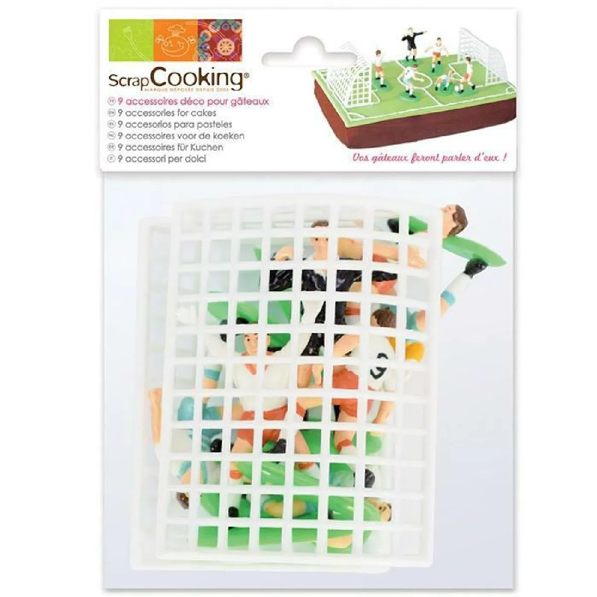 Scrapcooking déco gâteau terrain football - Rose