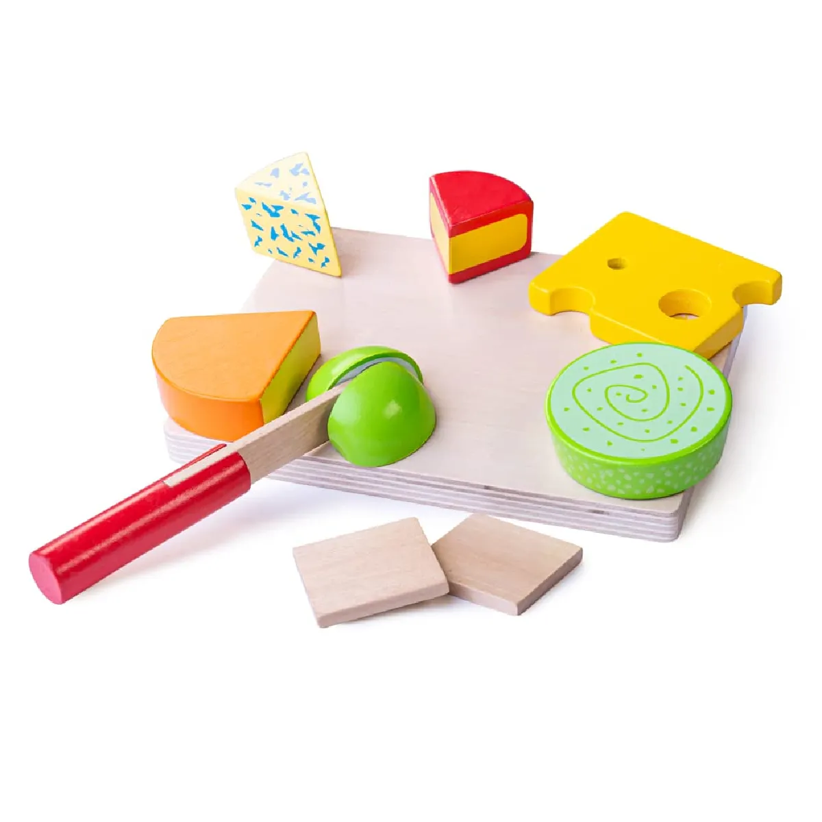 Bigjigs Toys, Ensemble De Planches À Fromage En Bois, Adapté Aux ges Dès 18 Mois