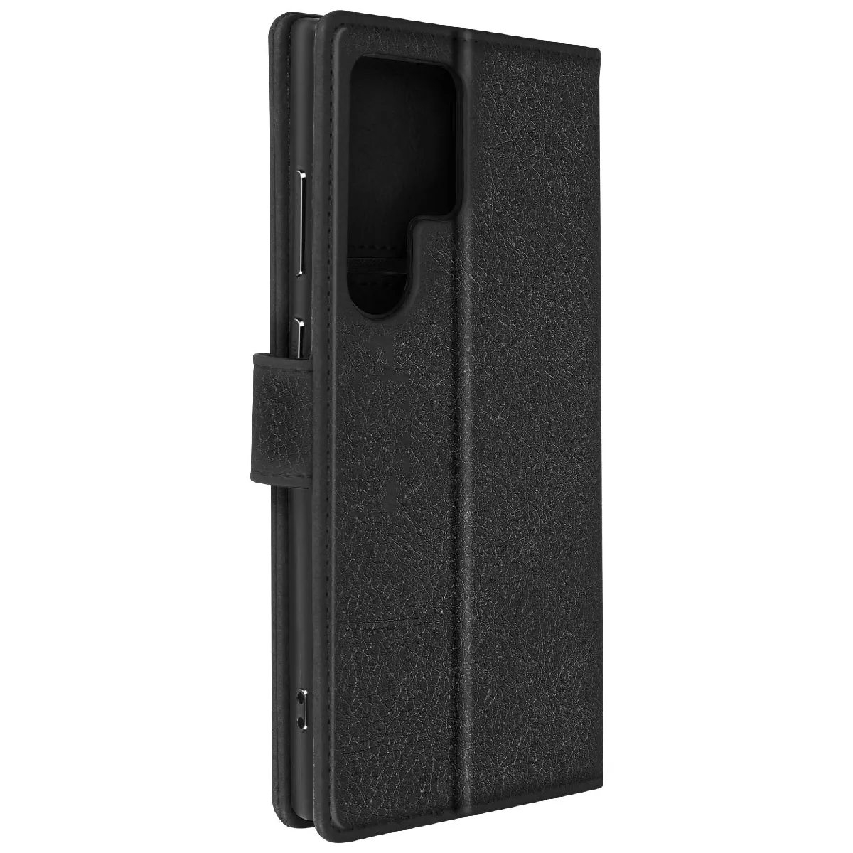 Étui Pour Samsung Galaxy S24 Ultra Portefeuille Et Support Vidéo Noir