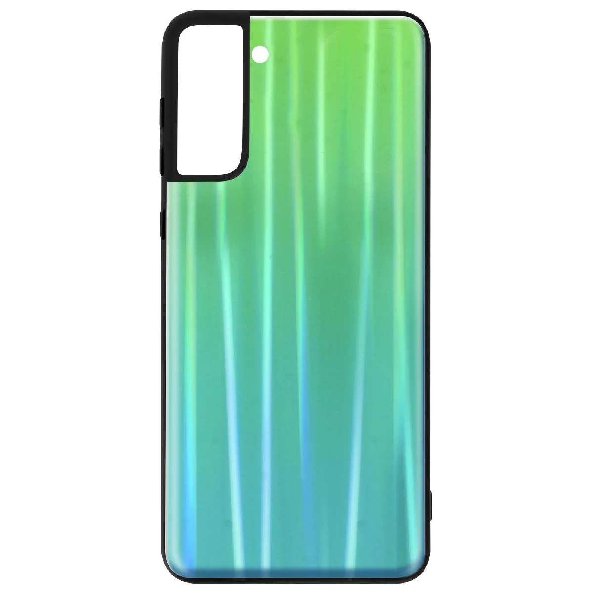Coque pour Samsung Galaxy S21 Plus Bi-matière Holographique Brillant Fine Légère Vert - Neuf