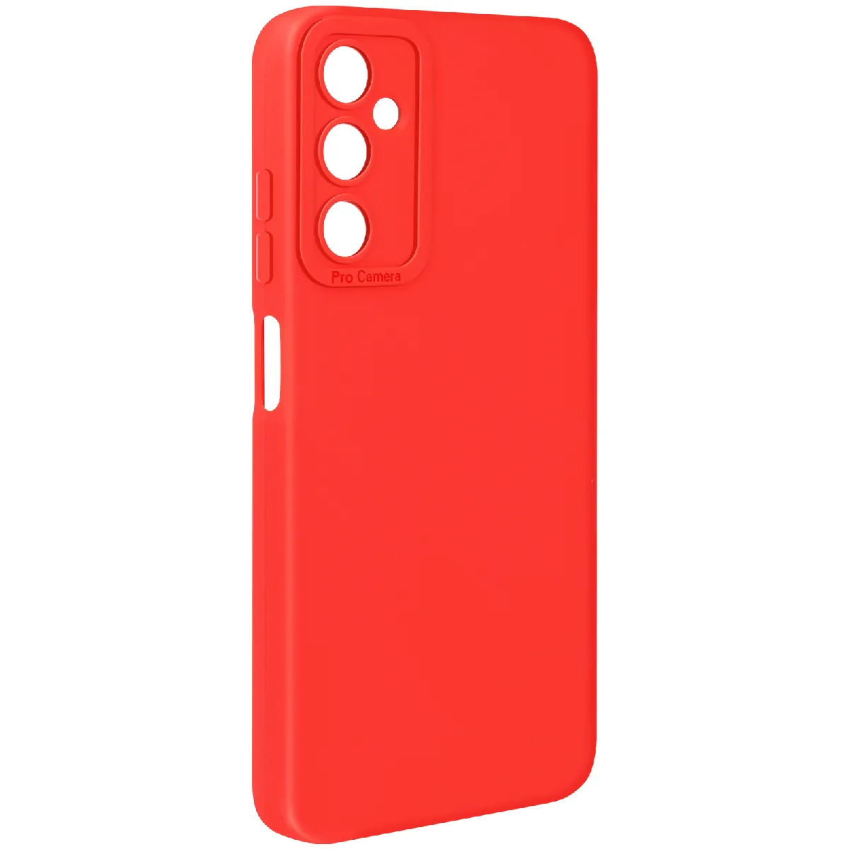 Coque Pour Galaxy A05s En Silicone Souple Avec Renfort Bloc Caméra Rouge