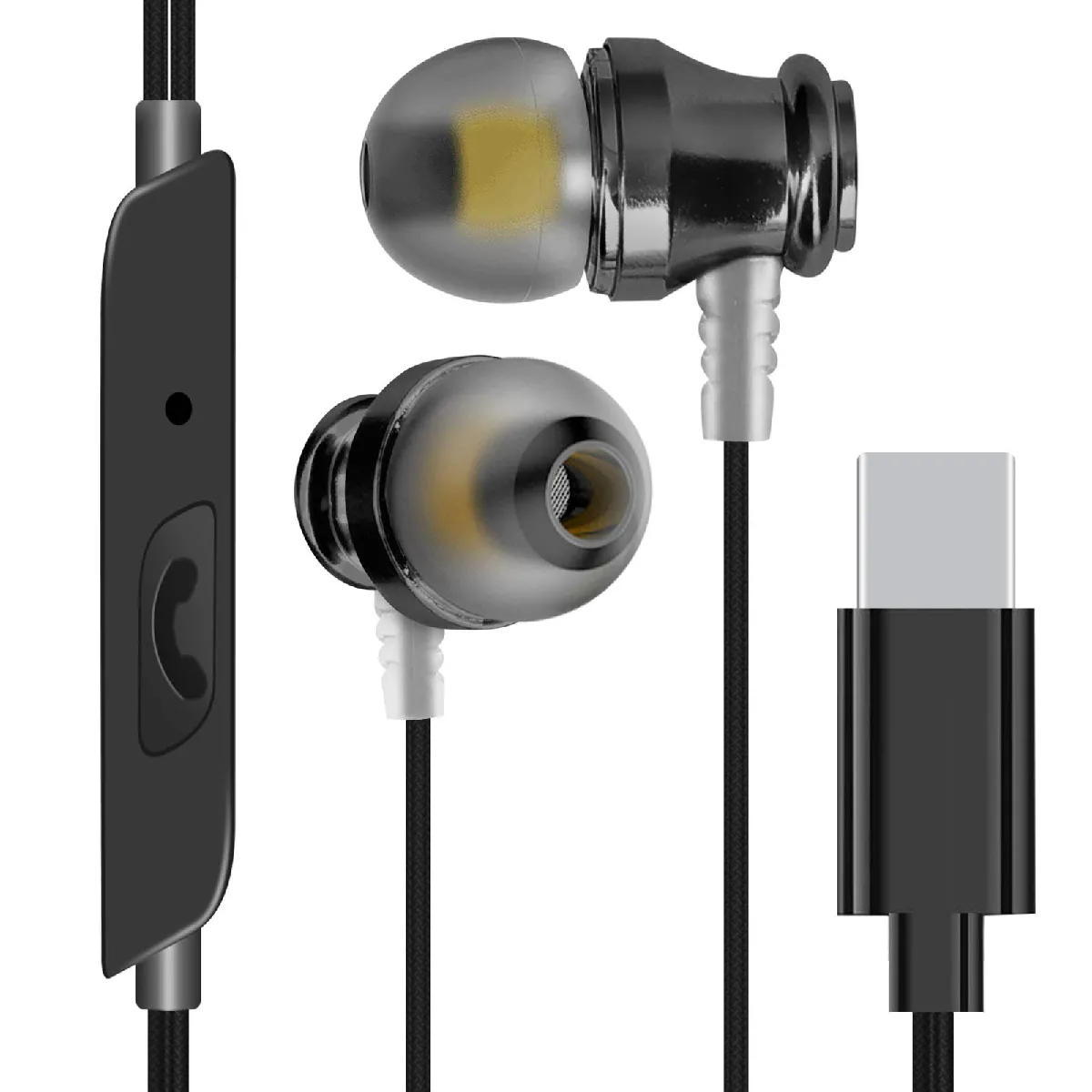 Linq Écouteurs USB-C intra-auriculaires - Noir