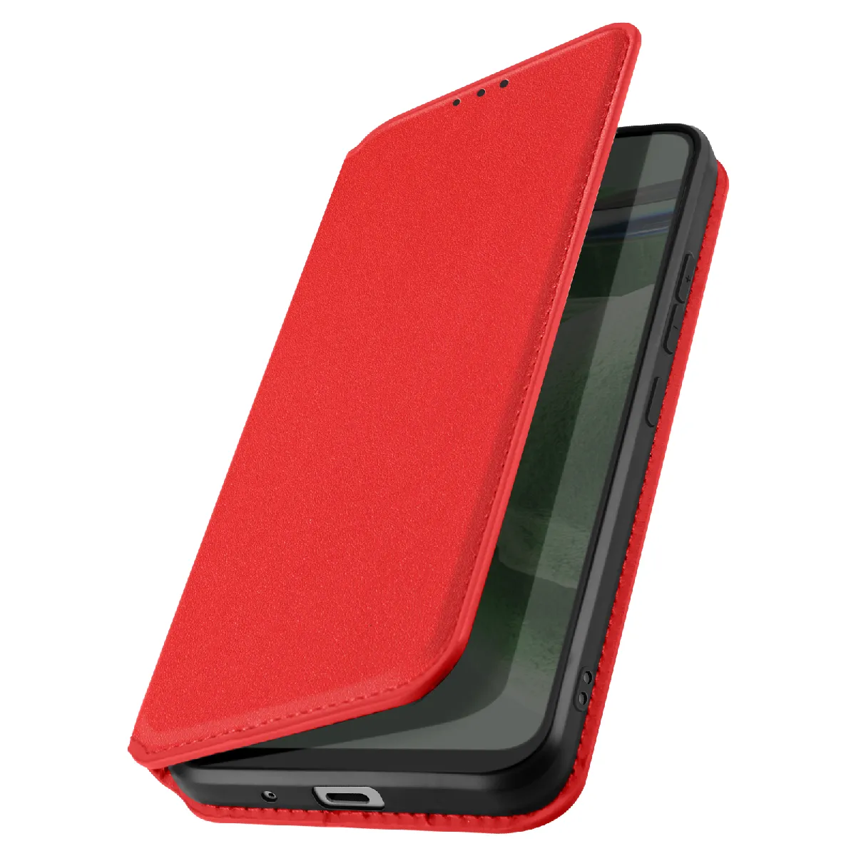 Étui Pour Xiaomi Redmi Note 10 Pro Porte-carte Support Clapet Magnétique Rouge