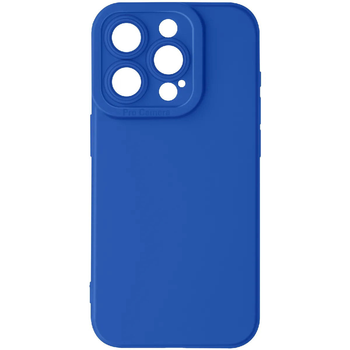 Coque Pour Iphone 15 Pro Silicone Mat Protection Caméra Bleu