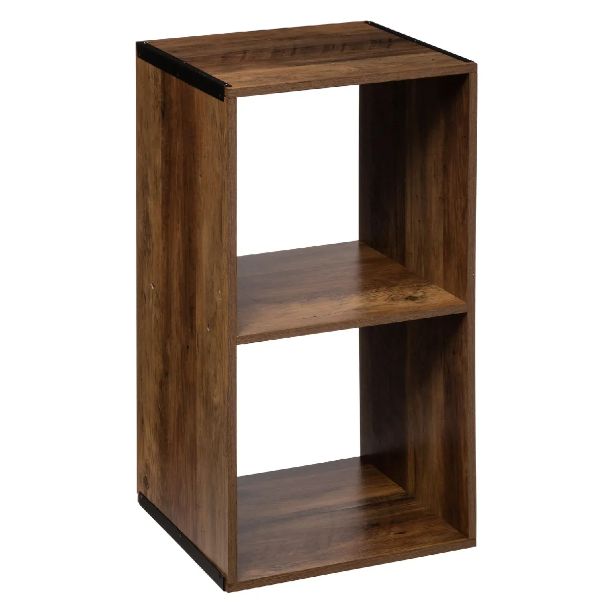 Étagère 2 Cases Indus "mix N' Modul" Effet Bois Foncé - 5five