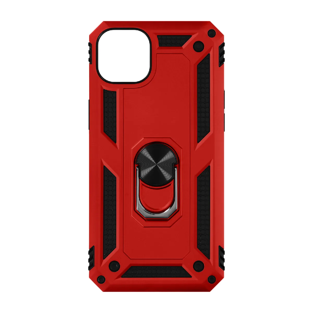 Coque Pour Iphone 14 Hybride Antichoc Bague De Maintien Support Vidéo Rouge