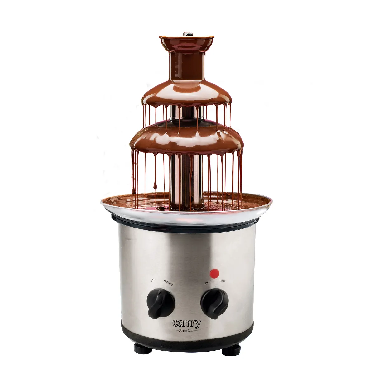 Fontaine À Chocolat Électrique, Acier Inoxydable, 650 Ml, Température Max. 60°c Camry Cr4488 Argent 320w