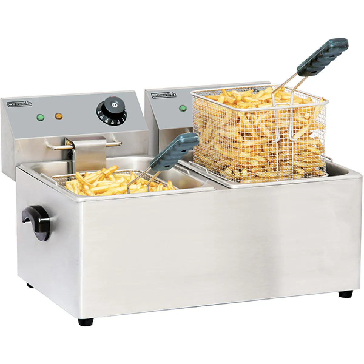 Friteuse électrique professionnelle - CASSELIN - 2 x 8 Litres - 2x 3250 Watts - Acier inoxydable