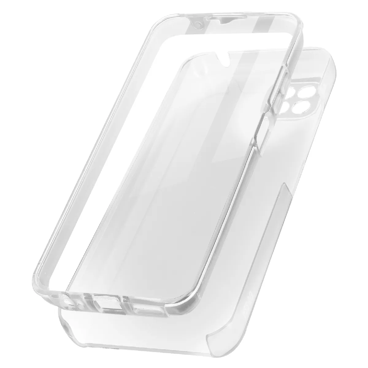 Coque Samsung Galaxy A22 5g Arrière Rigide Et Avant Souple Transparent