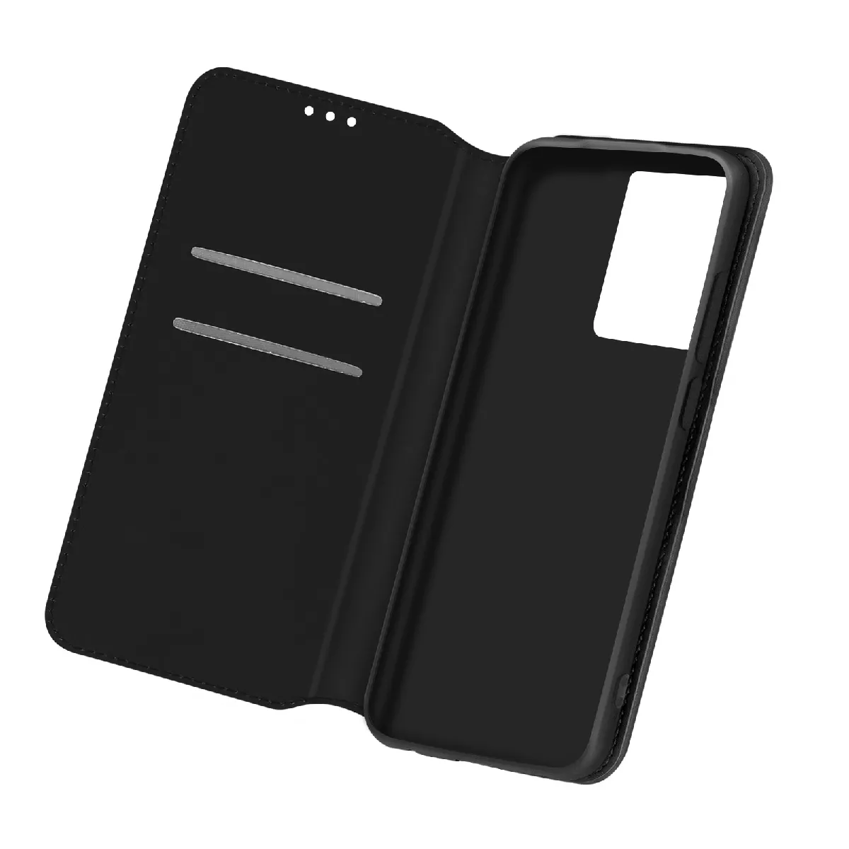Housse Pour Samsung Galaxy S21 Ultra Étui Folio Portefeuille Fonction Support Noir