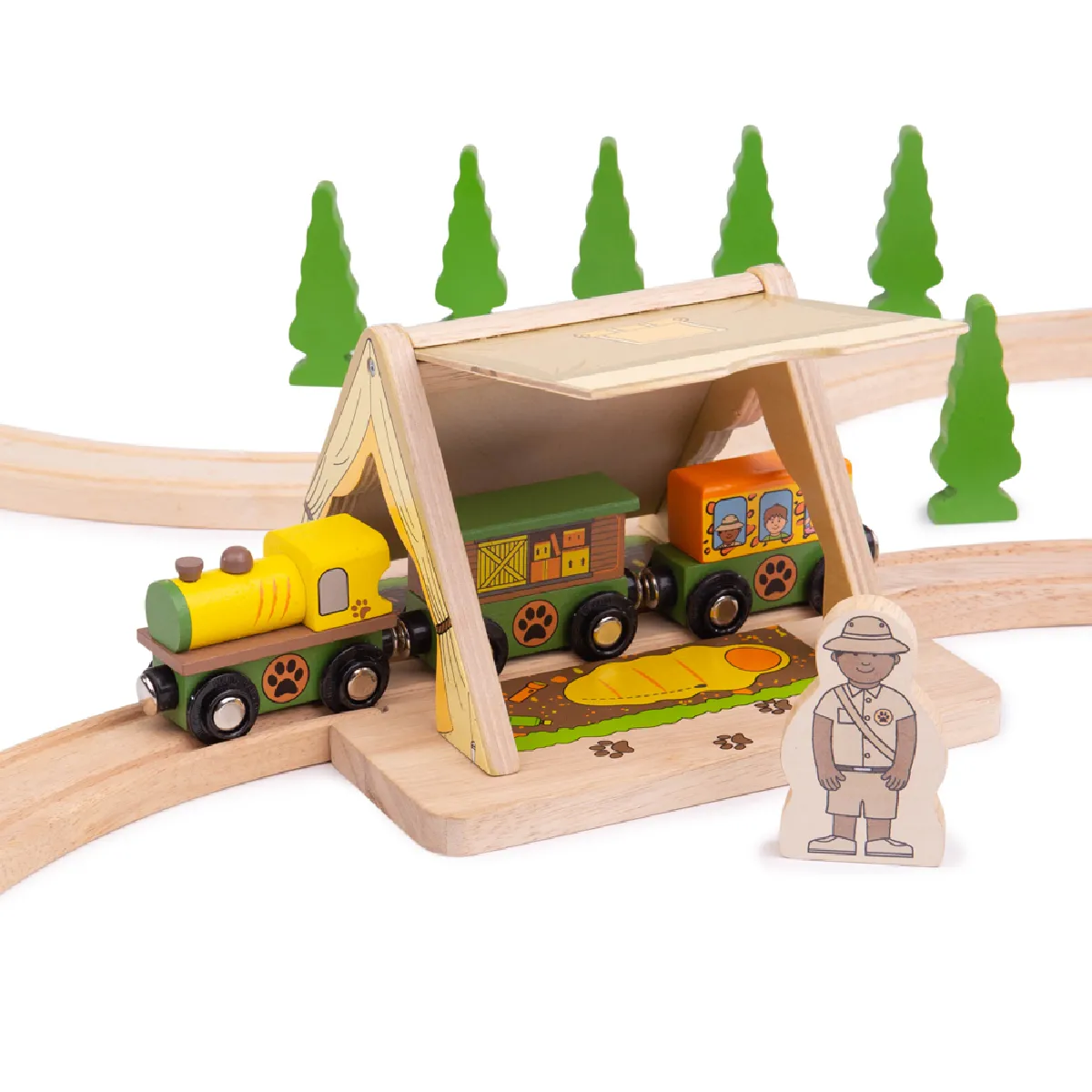 Bigjigs Rail, Tunnel De Tente Safari, Adapté Aux ges Dès 3 Ans