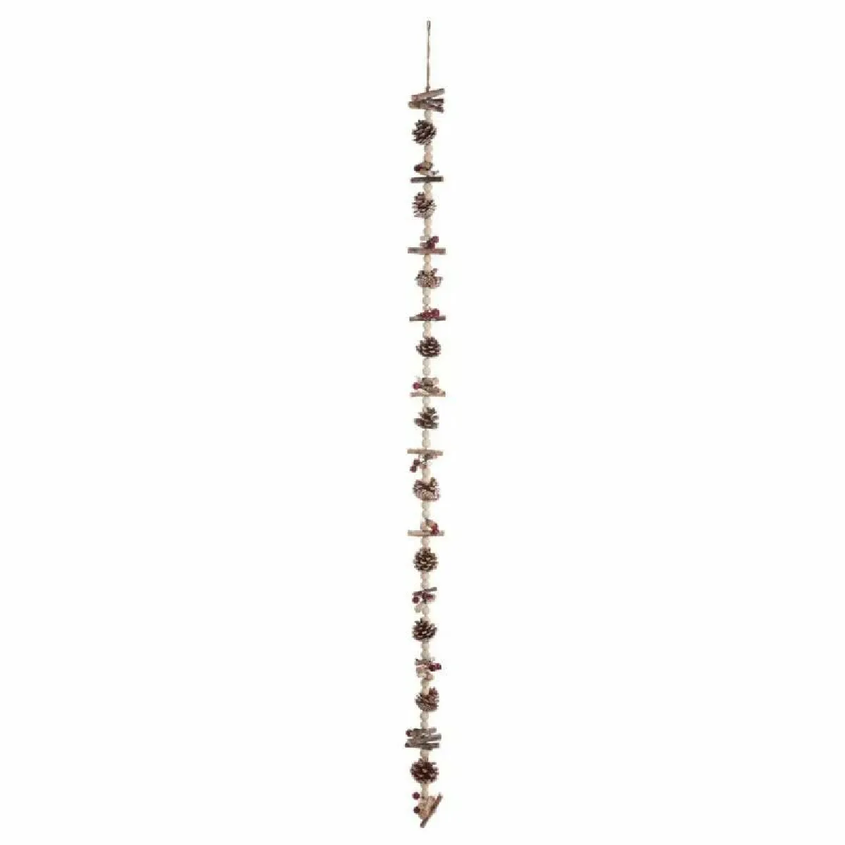 Guirlande de Noël de Pommes de Pin avec Perles 150cm