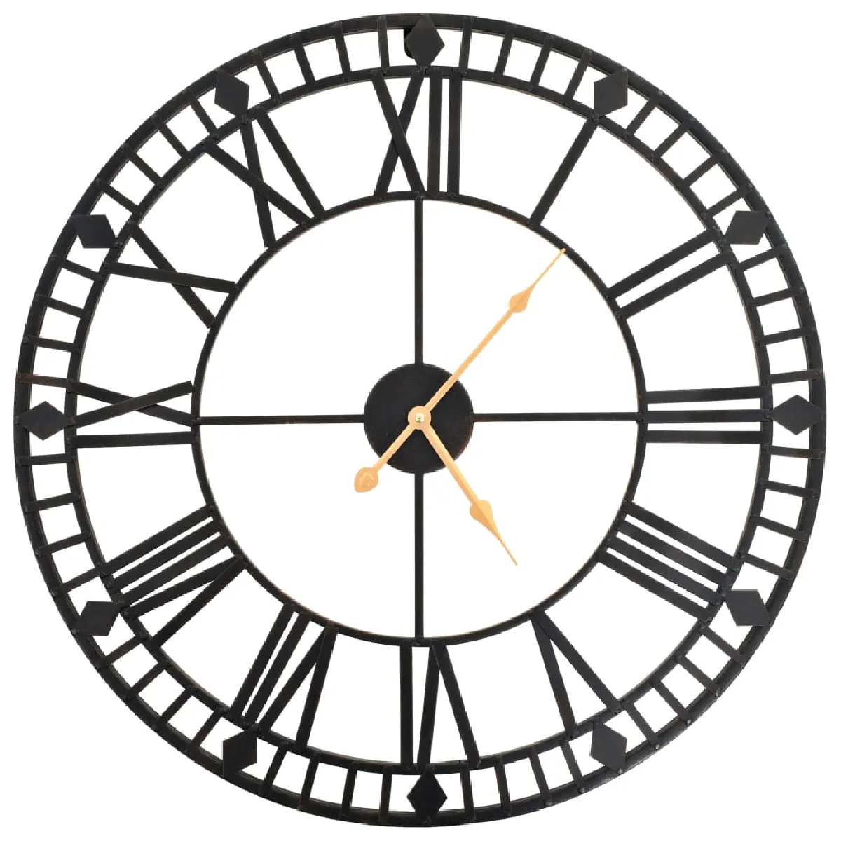 Horloge Murale Vintage Avec Mouvement À Quartz Métal 60 Cm Xxl Dec022276