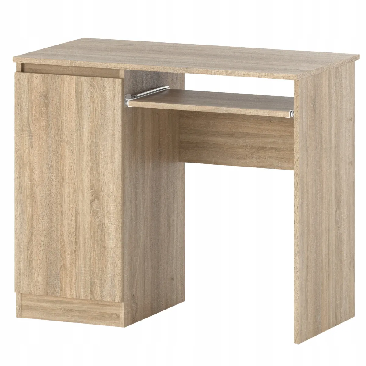 Bureau Gaming Chêne Sonoma 90 cm avec 2 Étagères