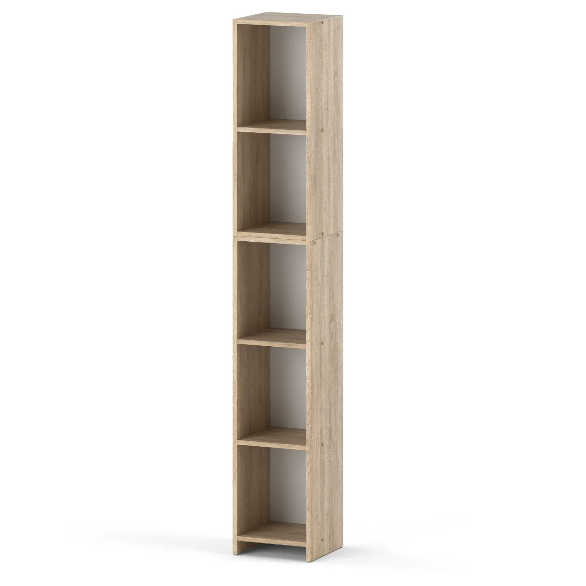 Bibliothèque Chêne Sonoma 30x30x189cm avec 5 étagères, armoire pour classeurs