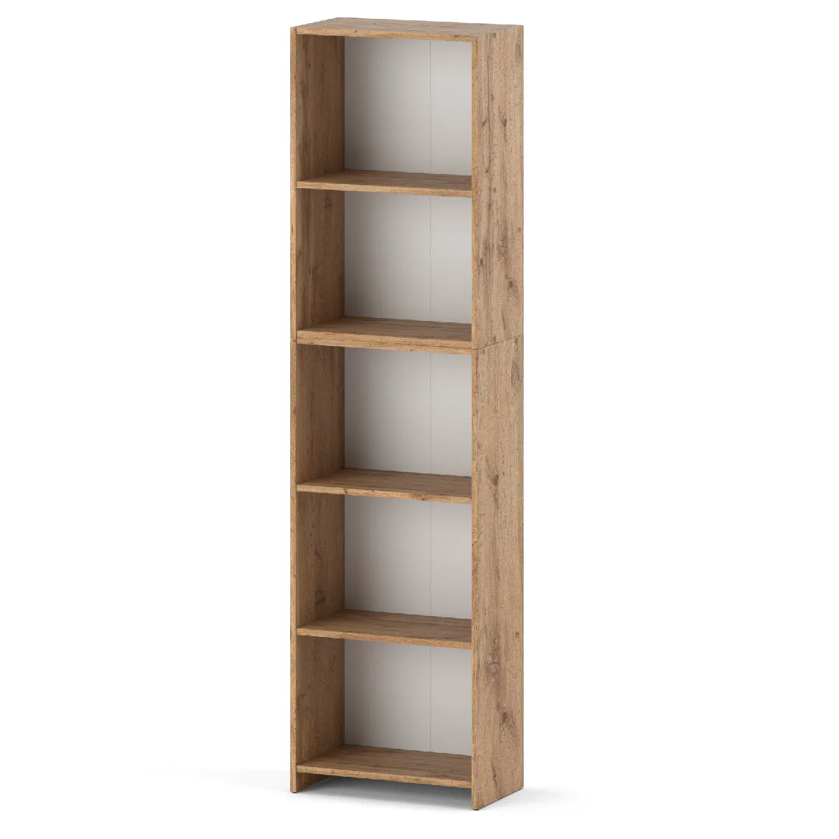 Étagère à livres Chêne Wotan 50x30x189cm avec 5 étagères - Meuble de rangement pour classeurs et dossiers