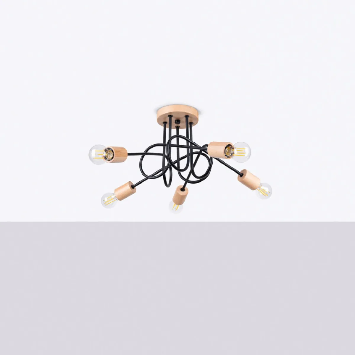Lustre Veraona 5 schwarz 26 x 15 x 61( h x l x P en cm )