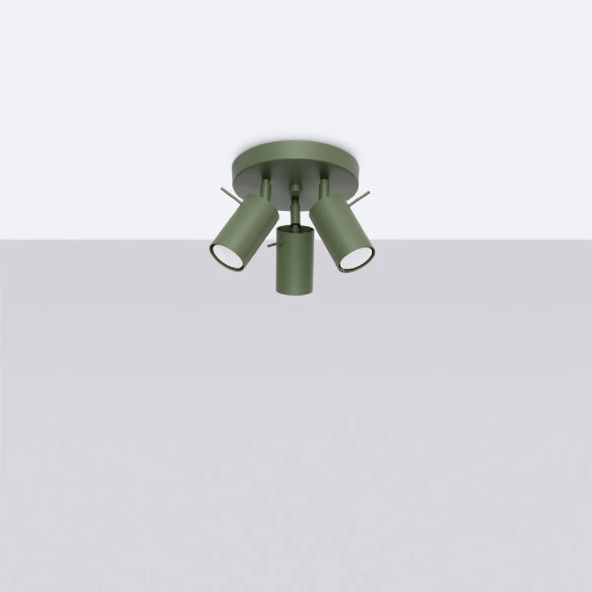 Plafonnier Veraaeen 3P vert olive 18.5 x 19.5 x 19.5( h x l x P en cm )