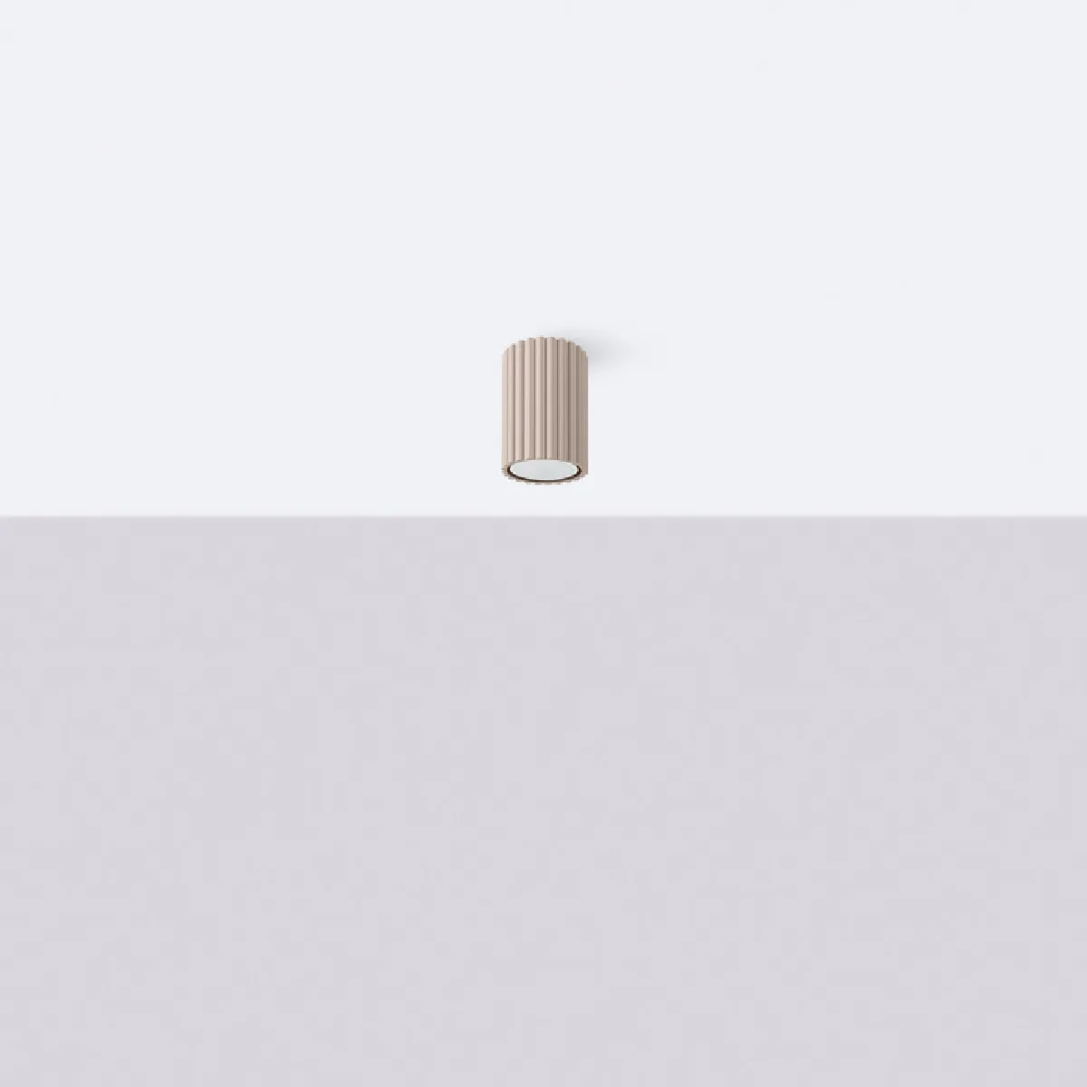 Plafonnier Elaen 10 taupe 10 x 6.5 x 6.5( h x l x P en cm )