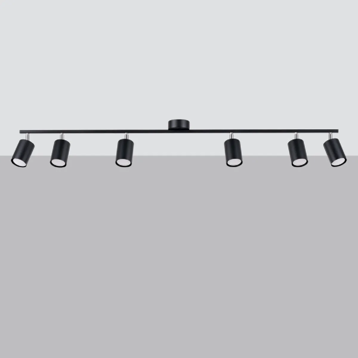 Plafonnier Noraera 6L noir 20 x 135 x 24( h x l x P en cm )