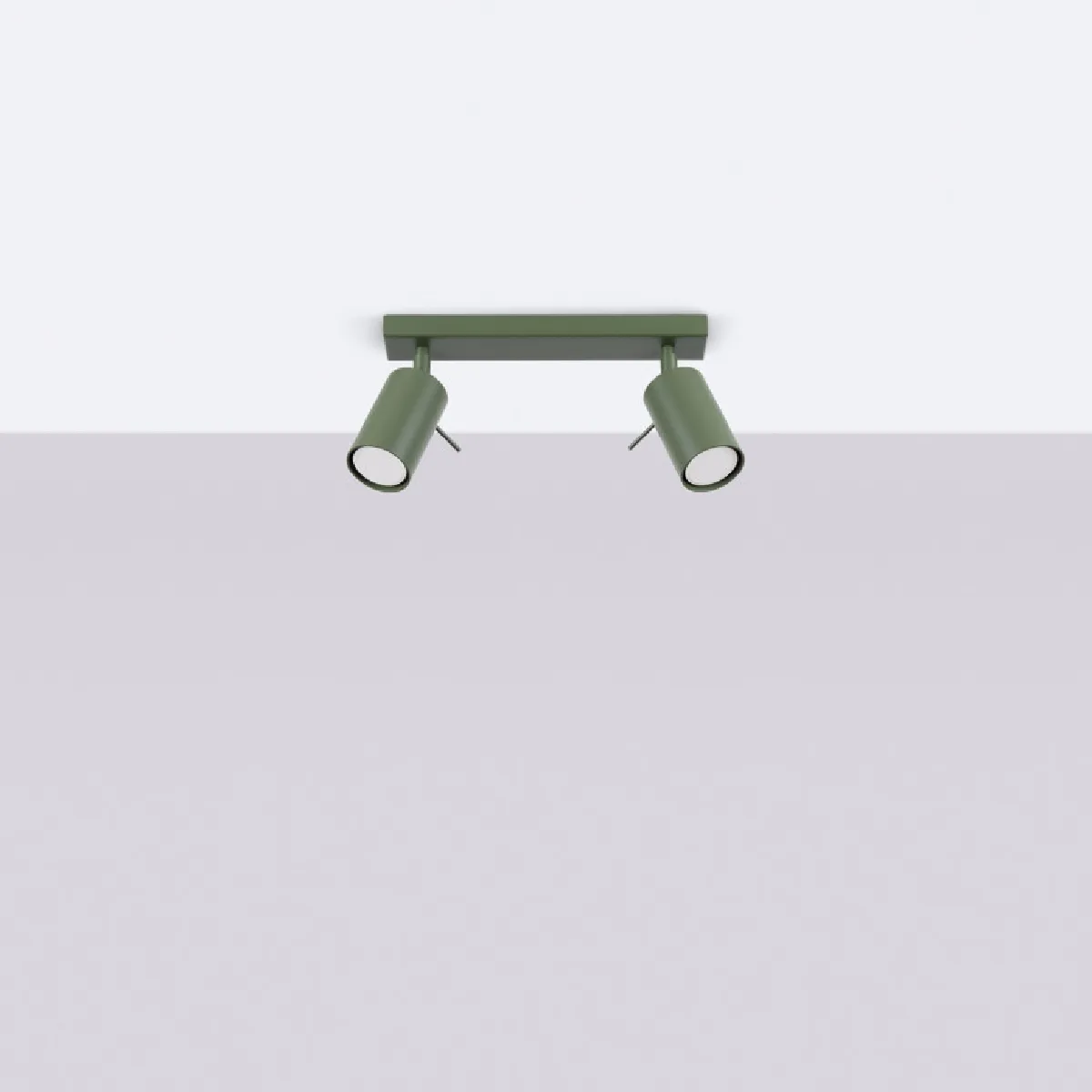 Plafonnier Veraaeen 2 vert olive 17 x 30 x 6( h x l x P en cm )