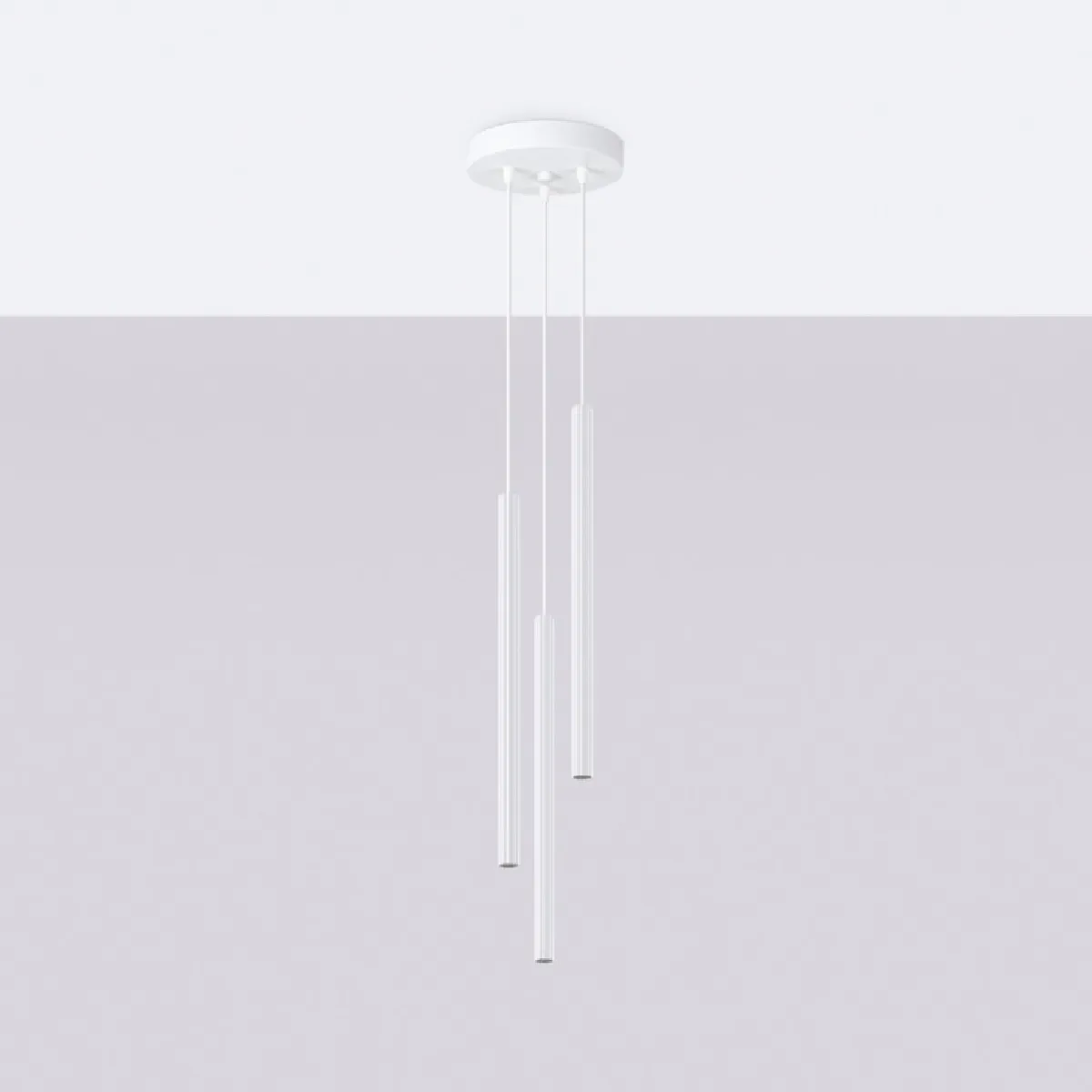 Lampe suspendue Aureyra 3P blanc 120 x 20 x 20( h x l x P en cm )